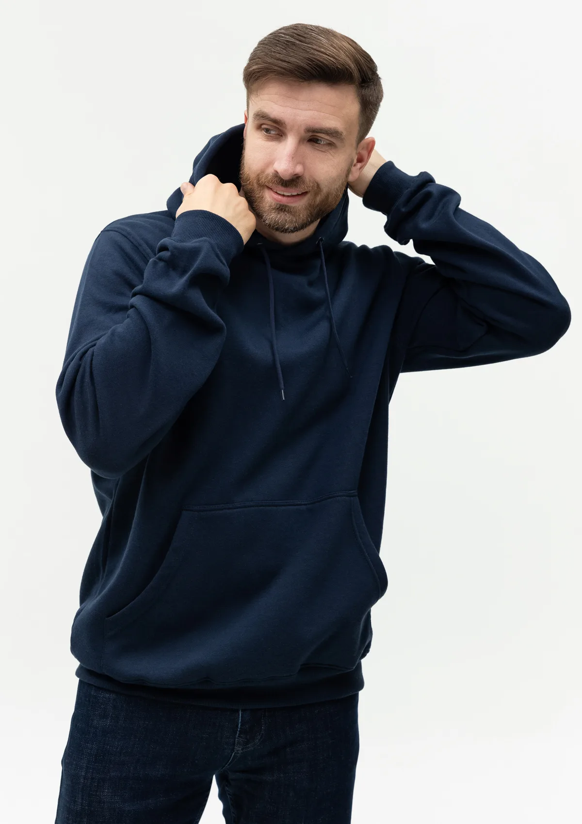 Худи унисекс STAN футер с начёсом 260, 20, Тёмно-синий