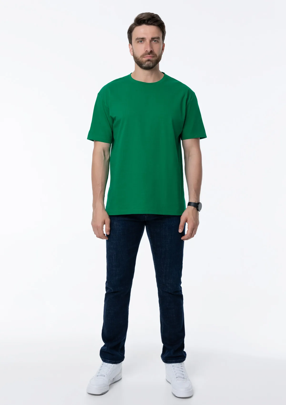 Футболка унисекс без бокового шва STAN хлопок 160, 02, Зелёный