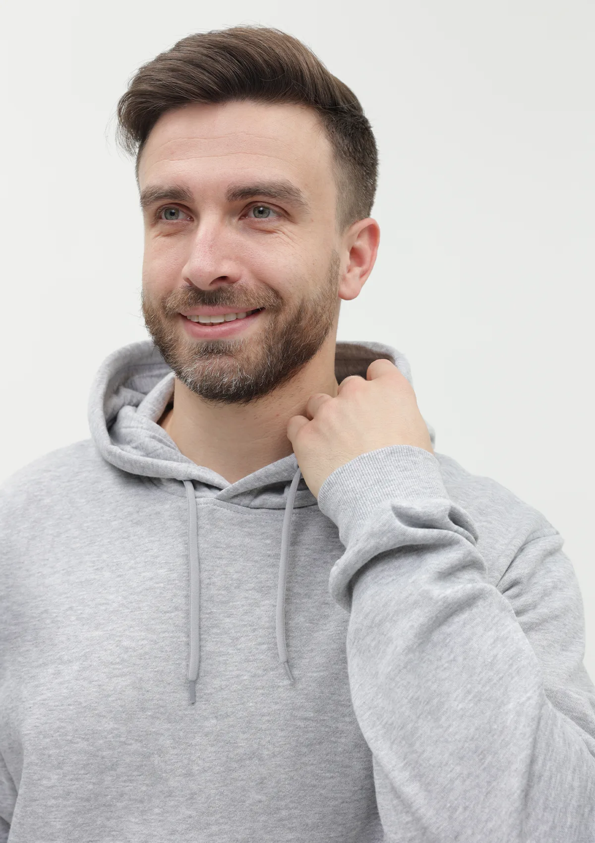 Худи унисекс STAN футер с начёсом 260, 20, Серый меланж