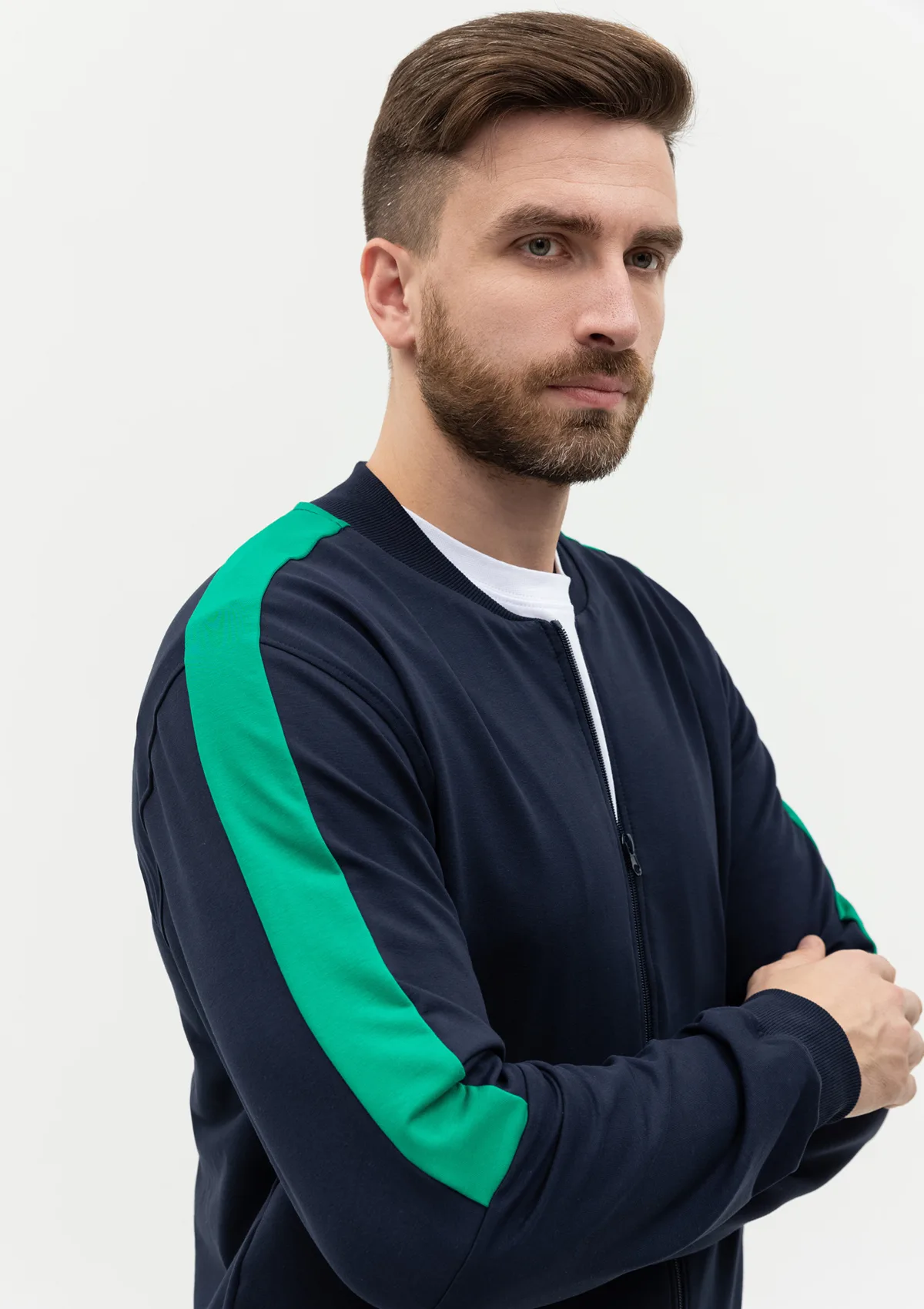 Костюм спортивный мужской STAN футер без начёса, 245, 300, Тёмно-синий