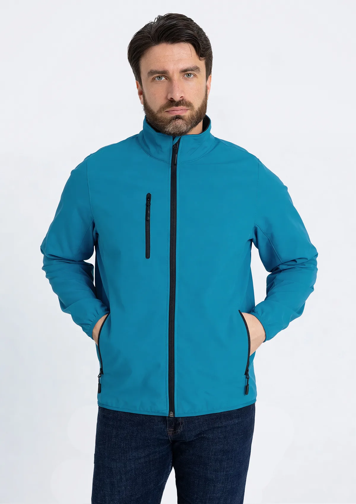 Куртка софтшелл softshell мужская STAN 275, 70N, Лазурный