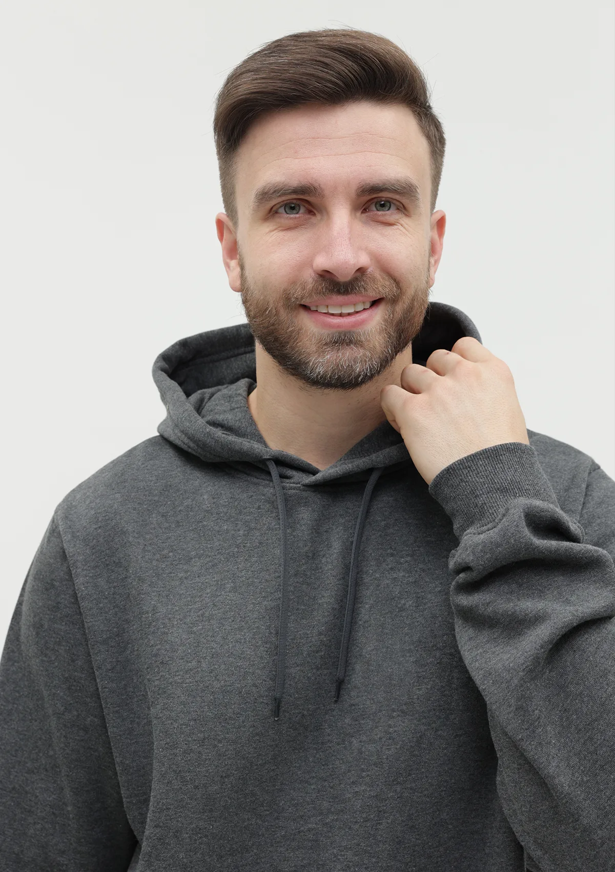 Худи унисекс STAN футер с начёсом 260, 20, Тёмный меланж