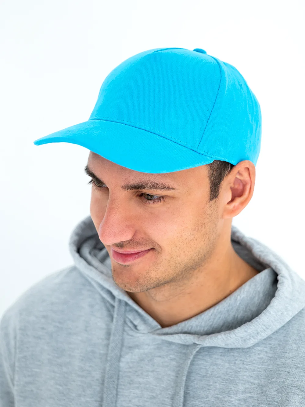Бейсболка STAN 5 клиньев хлопок 280, 11, Бирюзовый