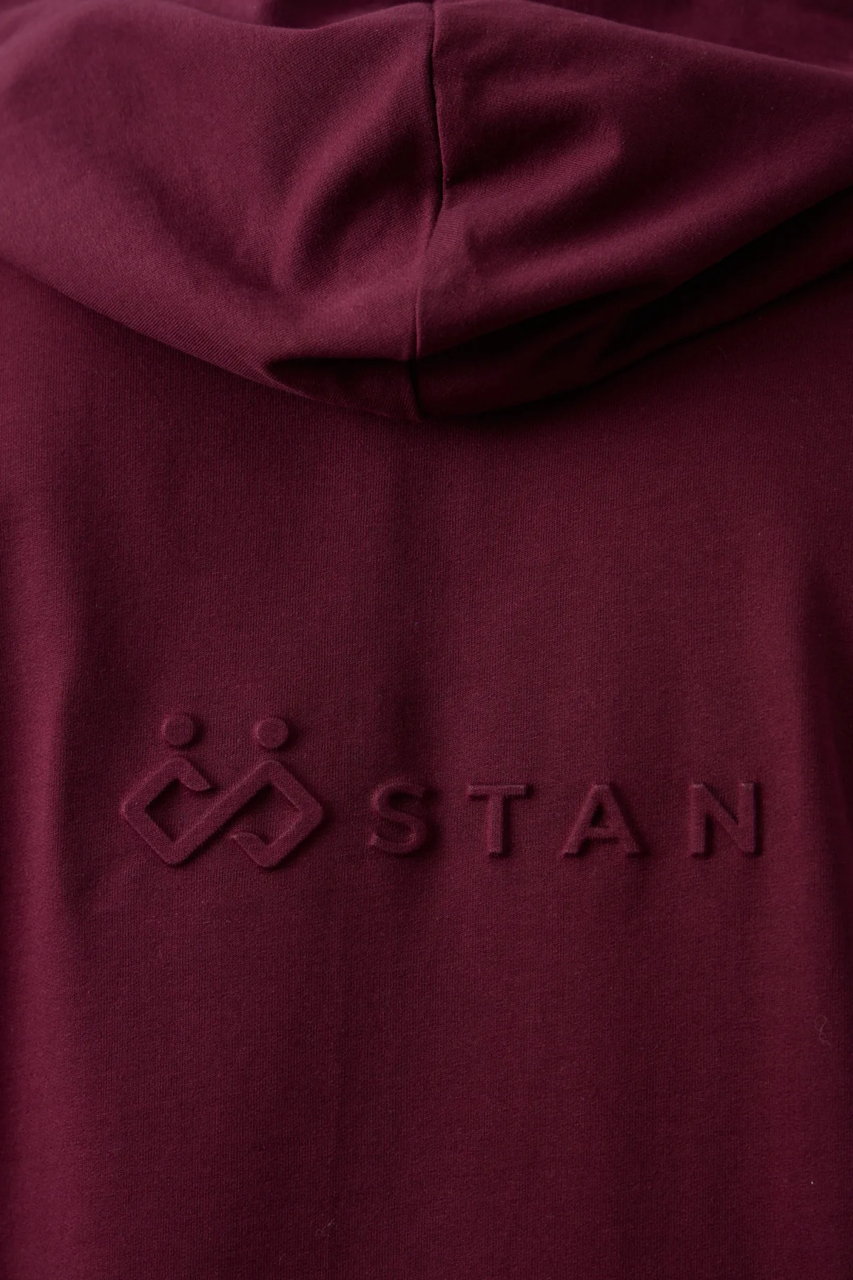 Толстовка STAN оверсайз на молнии с капюшоном футер без начёса 240, 99, Бордовый