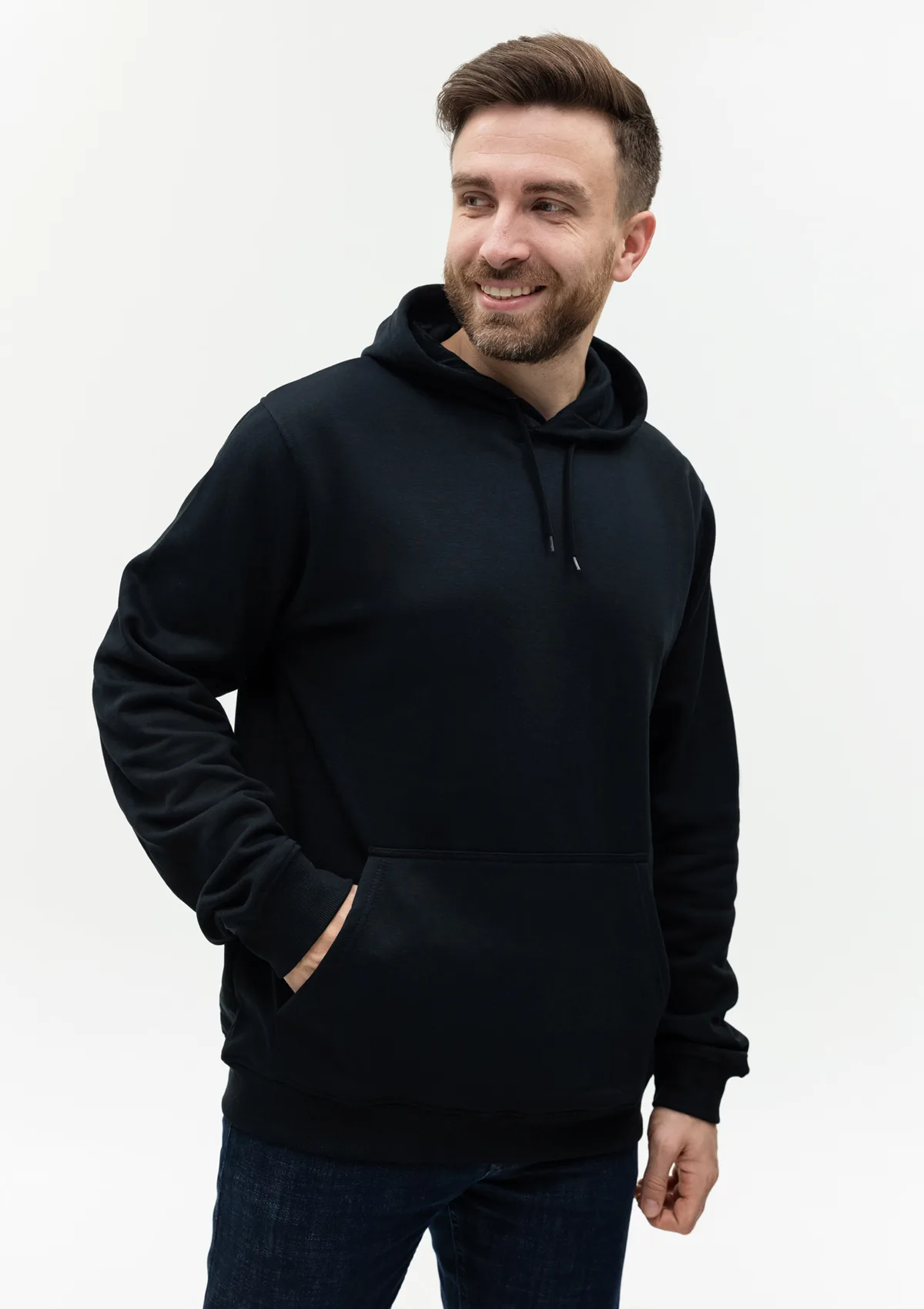 Худи унисекс STAN футер с начёсом 260, 20, Чёрный