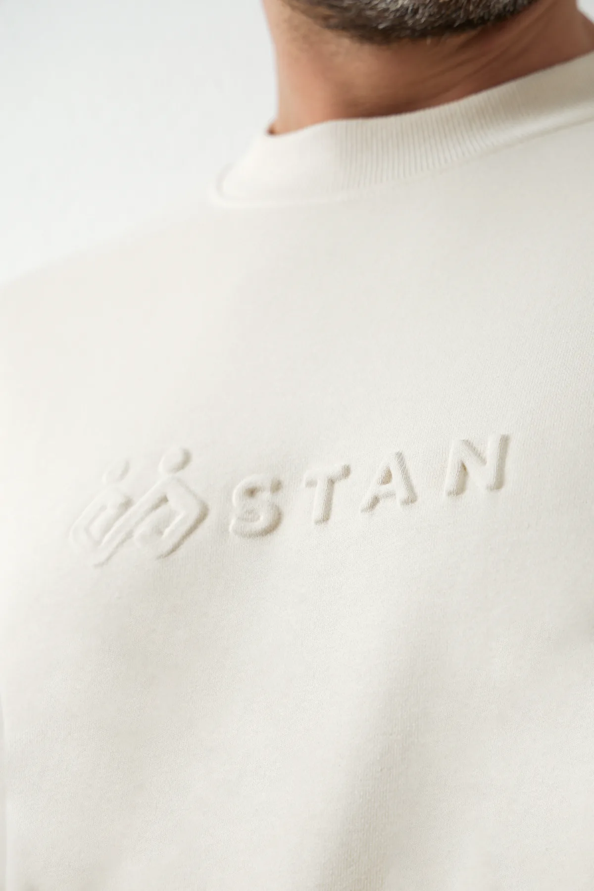 Свитшот унисекс STAN футер без начёса, 350, 96, Молочный