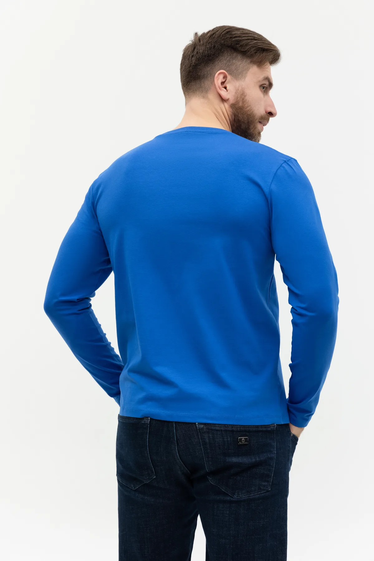 Лонгслив STAN хлопок/эластан 180, 35, Синий