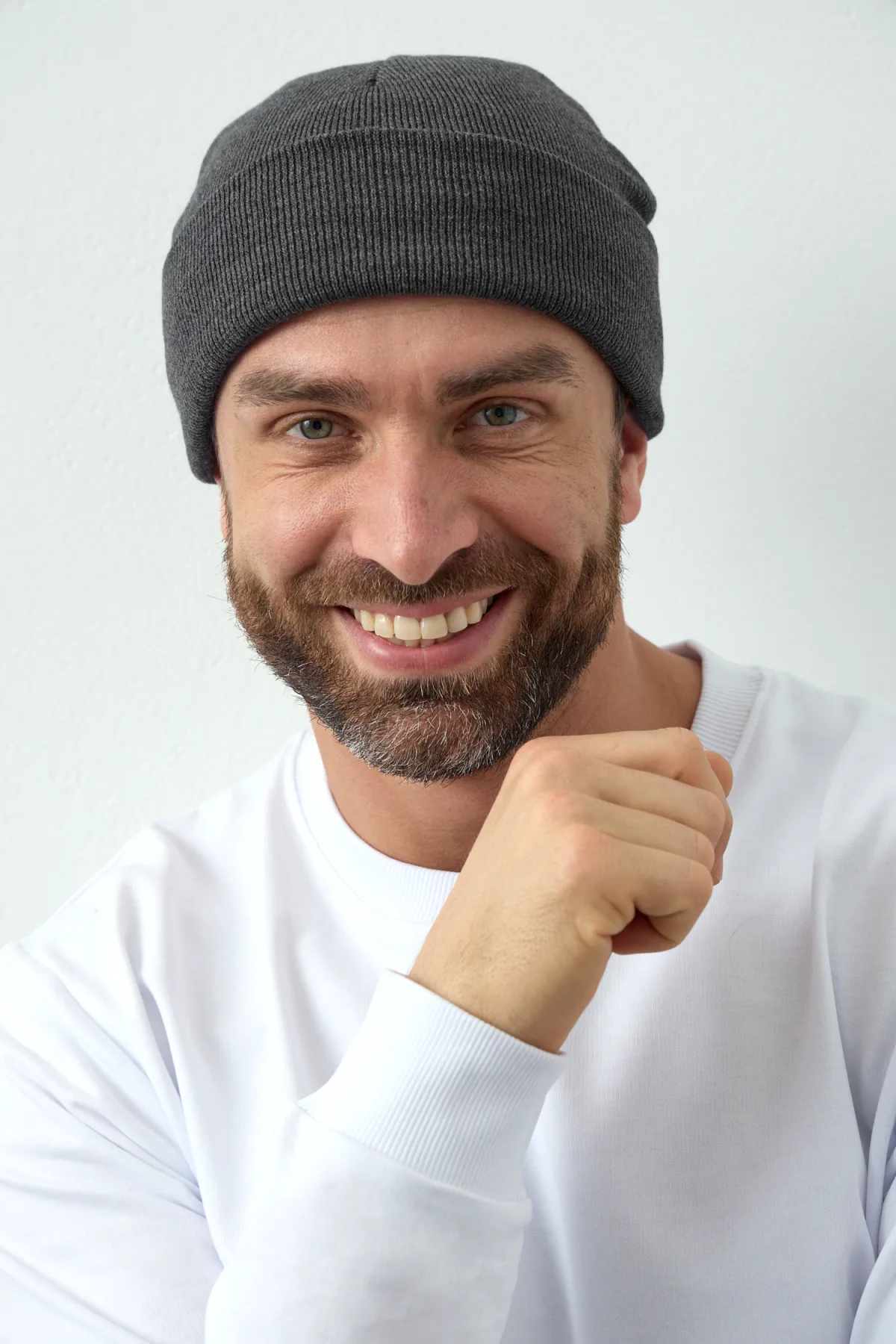 Шапка STAN акрил 015, Тёмный меланж
